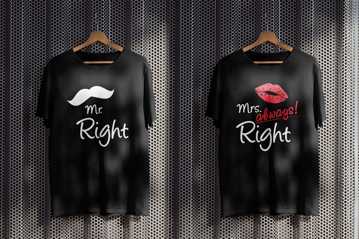 Mr Right & Mrs Always Right T-Shirt Set