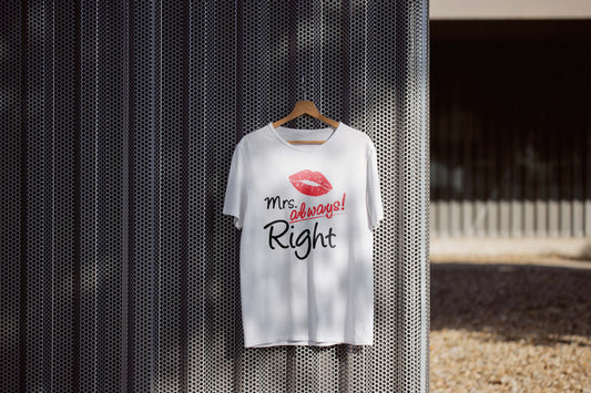 Mrs Always Right Short Sleeve T-Shirt